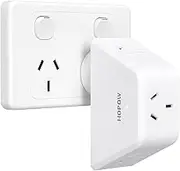 HOPOW Power Board with 3 AC Outlets, Travel Adapter, Extension Board 2400W, Double Adapter Australia with No Surge Protector, Travel Accessories, Cruise Essentials for Home, Hotel, Bedroom