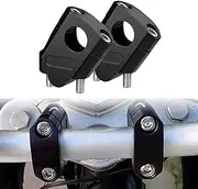 Retrofitting the motorcycle's leading handlebar, moving it backwards to increase the height of the handlebar, and increasing the height of the base by 22mm. Universal with cover (Size : Silver)