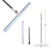 Floor Squeegee 20 inch Silicone Long Handle of 65" for Window Cleaning Shower...
