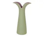 Urban Groovy Stem Flower Vase Ceramic GRN/Purple 20cm Decorative Home Decor