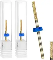 2 Pcs Nail Drill Bits Sturdy Carbide Drills Bit Professional Cuticle Nail Bits for Nails Drills,Drill Bit Nails Tech Suitable for Electric NailFile Manicure Home Salon Supplies