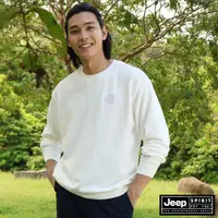 在飛比找蝦皮商城優惠-JEEP 男裝 品牌LOGO圖騰純棉百搭長袖T恤-白