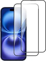HD Clear Glass Screen Protector Film for iPhone 16, Tempered Glass Explosion-proof Nano Coated Filter for iPhone 16【Anti-Oil】【Anti-Shatter】【Anti-Fingerprint】【Full Coverage】【Hardness 9H】10D- 2 PCS