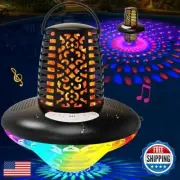 KingSom Floating Pool Speaker,Bluetooth Pool Speaker with LED Flame Light and
