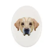Labrador Retriever geometric plate Art-Dog