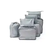7 Piece Packing Cube - Grey Travel Pouch Luggage Organiser Suitcase Storage Bags