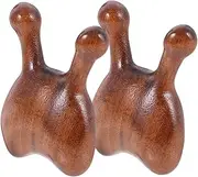 Baluue Ergonomic Wooden Nose Acupoint Tool Face Acupoint Scraper for Nose Massage Tool