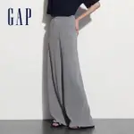 【GAP】女裝 鬆緊寬褲-灰色(465847)
