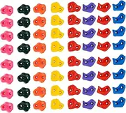 VEVOR 72 Rock Climbing Holds, Multi-Size and Multi-Colored Climbing Rocks for Kids and Adults, Rock Wall Holds with Mounting Hardware, Climbing Wall Grips for Indoor and Outdoor Playground Play Set