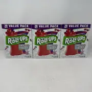*3 PACK* Fruit Roll-Ups Fruit Flavored Snacks, Variety Value Pack, 0.5 oz, 20 ct