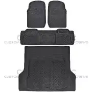 All Weather Car Rubber Floor Mats Max Duty Auto Protection Black Heavy Duty (for: Volkswagen)