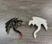 How to train your Dragon enamel pin - Pair toothless & the light fury - AU stock