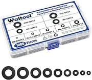 Waltool 1000Pcs 9 Sizes Black Zinc Plated Steel Flat Washers Assortment Kit, M2 M2.5 M3 M4 M5 M6 M8 M10 M12 Lock Metal Washers for Factories Repair, Automotive, Shops and Outdoor Construction