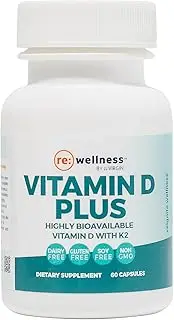 JJ Virgin Vitamin D Plus - 5000 IU, Bone Health + Immune Support (60 Vegetarian Capsules)