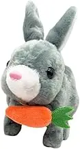 kowaku Electric Bunny Plush Toy Walking Rabbit for Toddlers, Fun Stuffed Animal Experience, Gray, as described
