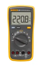 Fluke 15B+ Digital Multimeter, for Electrical Applications, Measures AC/DC Volta