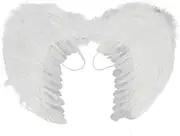 Moggemol Deluxe Angel Feather Wings Halloween Christmas Fancy Dress Costume White Angel Wings