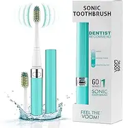 Voom Sonic Go 1 Series Travel Electric Toothbrush | Travel Toothbrushes - Battery Operated Toothbrush for Adults & Kids, Dentist Recommended Toothbrush, Portable w/ 2 Minute Timer