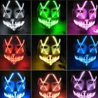 Halloween LED Glow Mask 3-Mode EL Wire Light Up The Purge Cosplay CostumesPartyЧ