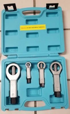 DURATECH 4PC Nut Splitter Kit Splitter Breaker Nut Cracker Remover Extractor Set