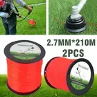 2 X Red 210m COMMERCIAL USE TRIMMER LINE 2.7MM MOWING Whipper Snipper Cord Rope