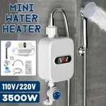 3500W 220V/110V 迷你淋浴熱水器壁掛式即熱式電熱水器數顯廚房浴室