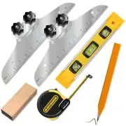 Stair Tread Template Tool Stair Gauge Knob Riser for Accurately Measuring Layout