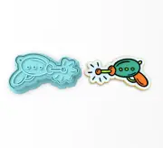 Alien Ray Gun Cookie Cutter & Stamp | UFO Space Galaxy Spaceship Birthday