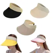 Sun Hat Golf Beach Visor Wide Brim Golf Visor Women Visor Straw Sun Visor