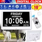 10 inch Extra Large Dementia Clock LED Alarm Clock Digital Calendar Day Clock AU