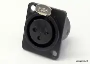 (8 PACK) PROCRAFT PXLRFP-B "D" Type Panel Mount XLRF Connector w/ Black Shell