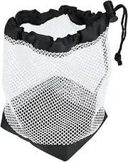 Golf Ball Bag, Nylon Mesh Drawstring Golf Pouch 36 Golf Balls Holder, Golf Cart Storage Fits for Most Ball Storage