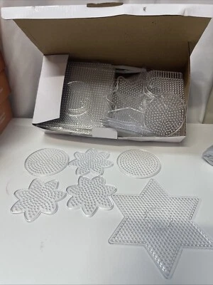 Minelife 45Pack 5 Mm Fuse Beads Boards Clear Plastic Pegboards, Fuse Beads Kit