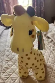 NWT Preferred Plush Kid's Stuffed Giraffe Lovey Plush Polka Dots Rattle 14"x9"
