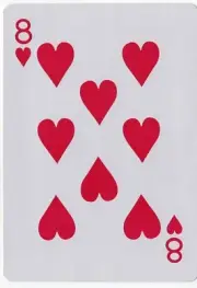 Jumbo Giant Playing Card 8 Eight of Hearts Junk Smash Journal Scrapbook Crafts