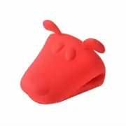 2pcs High Temperature Resistant Silicone Oven Mitts - Food Grade Baking Gloves with Heat Insulated Hand Clip - Kitchen Accessories Red