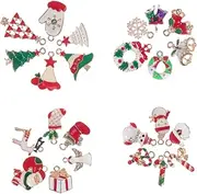 [Beatifufu] Christmas Jewelry Pendants Set Diy Pendants Alloy Material for Necklace