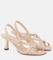 [Jimmy Choo] Jimmy Choo Jess 95 leather sandals AU 4 brown