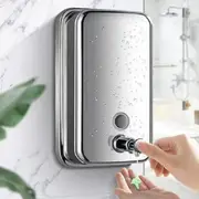 304 Stainless Steel Soap Dispenser, Wall Mounted Polished 500/800/1000ML Shampoo & Lotion Dispenser – Commercial Grade Bathroom Accessory