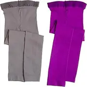 [Jefferies Socks] Little Girls' Footless Tights (Pack of 2)