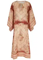 Zimmermann Floral-print Linen Kaftan Dress - Red - 1 (UK 10 / S) 1 (UK 10 / S)