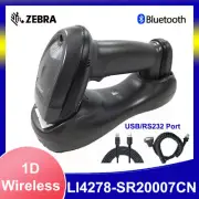 Zebra LI4278-SR20007CN Wireless 1D Barcode Scanner with USB/RS232 Cable & Cradle
