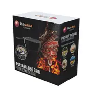 Havana Outdoors 2-IN-1 BBQ Grill Cooler Combo Set Outdoor Camping Picnic Black