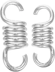 Parliky 2pcs Heavy Duty Hammock Chair Spring Suspension Hooks Versatile Spring for Porch Swing and Hammock Chairs Robust Construction with Easy Installation Guide for Indoor and Outdoor
