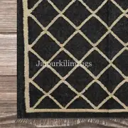 Wool Jute Area Rug Kilim Traditional Carpet Ethnic Kilim Rug Hallway Runner