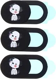 OSOLADY 3Pcs Webcam Privacy Covers Ultra Protective Stickers for Laptop Tablet Phone Cute Dog Design Durable Material Ensures Privacy Without Affecting Usage