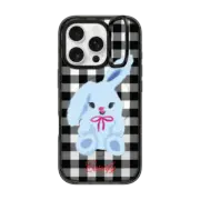 iPhone 16 Pro Impact Ring Stand Case MagSafe Compatible Bunny with Plaid