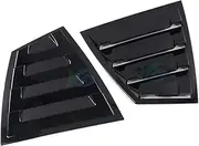 Car Styling Accessories 2PCS ABS Rear Window Louvers Shutters Blinds Cover Trim Compatible For Subaru WRX STi 2015-2016 2017 2018 2019 2020(Gloss Black)