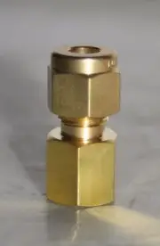 1/4" Tube x 1/8" FNPT Brass Female Connector Fitting Ham-Let 766LB1/4X1/8