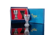 Mini Shot Glass Set of 2-14 Ml Cute Egg Cup with Stem - Gift Box for Tequila Vod